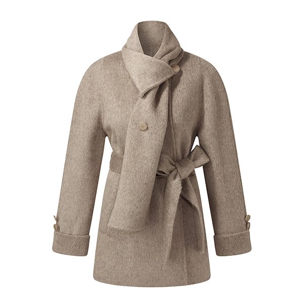 Goelia Alpaca Wool Wrap Coat