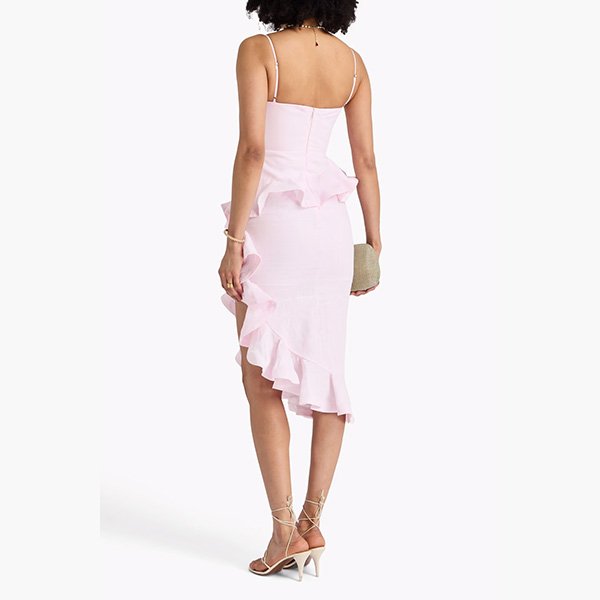 ZIMMERMANN Asymmetric Ruffled Linen Dress (3)