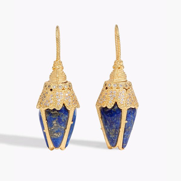Zimmermann Crystal Earrings | Luxury Gold Tone Jewelry