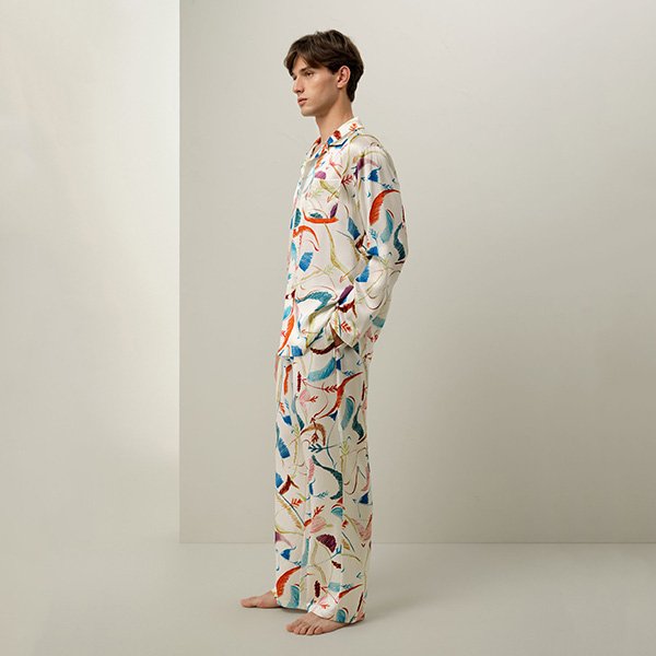 Sagittarius Men’s Silk Pajama Set LILYSILK (2)