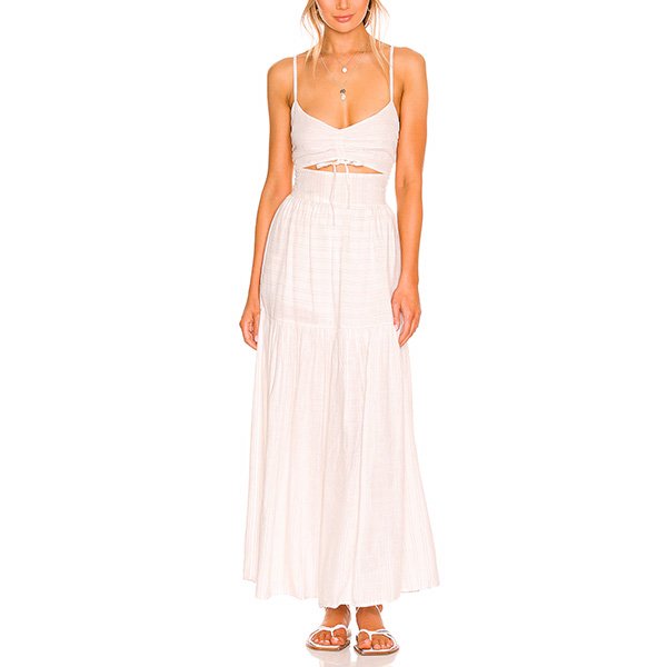 Zuri Dress Cream LSPACE Smocked Summer Dress (1)