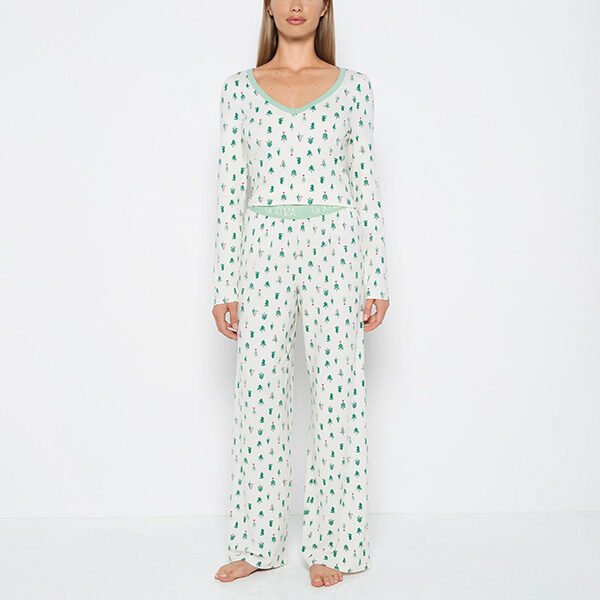 Lasenza Tiny Trees Two-Piece PJ Set-Tiny Trees