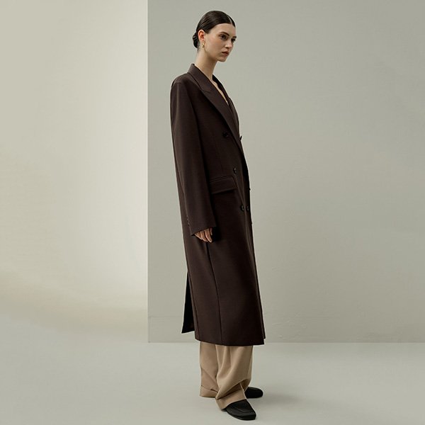 lilysilk wool coat chestnut - Image 2