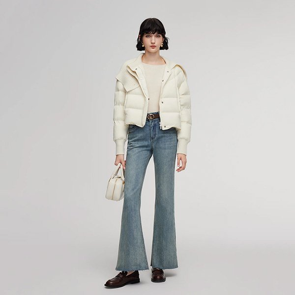 Goelia1995 Down Jacket Cocoon Knitted Jacket (1)