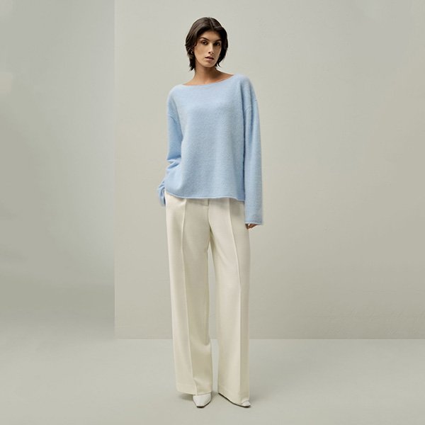 Lilysilk Cashmere Sweater Blue