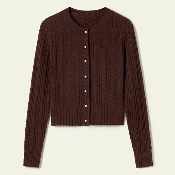 Cashmere Cardigan - Baby Cashmere Cable Knit