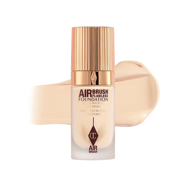 Full Coverage Foundation Charlotte Tilbury weightless formula with wings logo