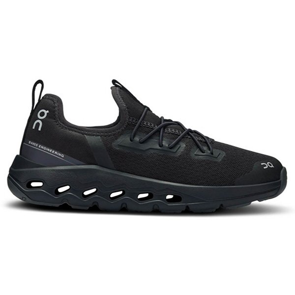 Kids Running Shoes On Cloudleap Black Eclipse side view with CloudTec sole
