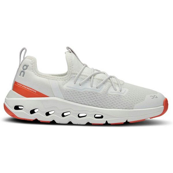 Kids Running Shoes On Cloudleap Ivory Flame with orange accents side view