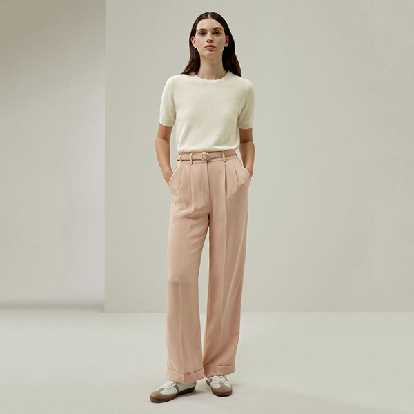 Straight-Leg Trousers - Silk Crêpe | LILYSILK