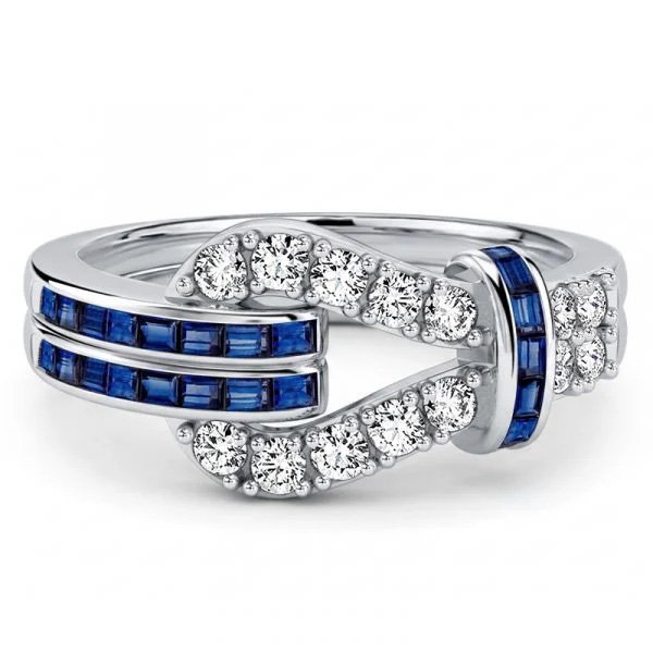 Italo Infinity Sapphire Ring Blue White
