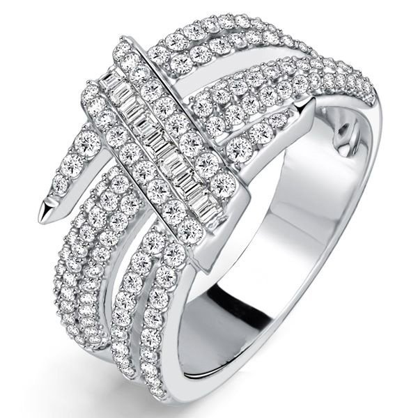 Italo Micro Pave Triple Row White