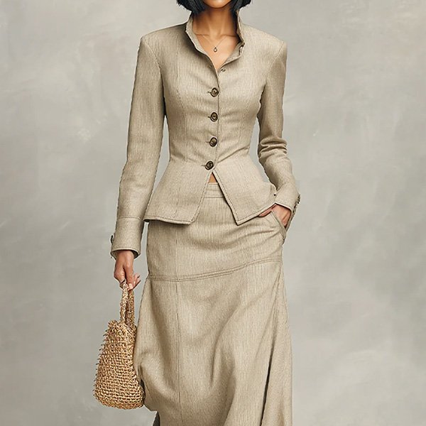 Urban Shirt Collar Jacket Button Front