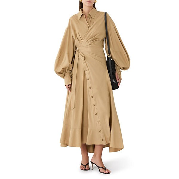 Zimmermann Rebellion Poplin Dress Olive