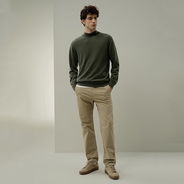 Cashmere Sweater - Baby Mock Neck | LILYSILK