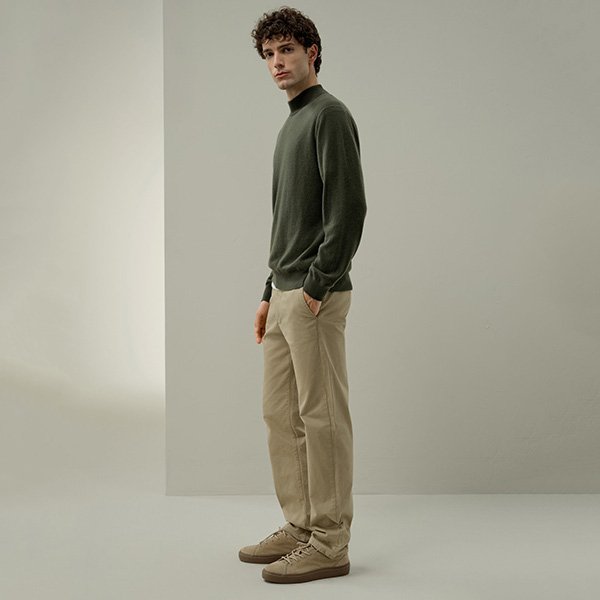 Cashmere Sweater - Baby Mock Neck | LILYSILK
