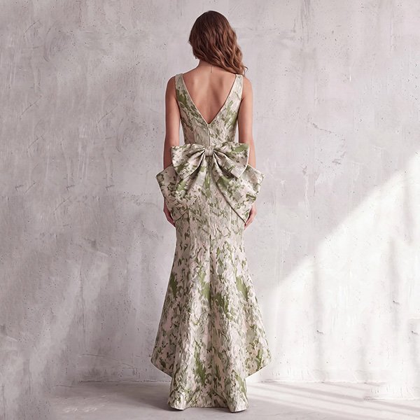Formal Dress - Sage Mermaid Bow Gown