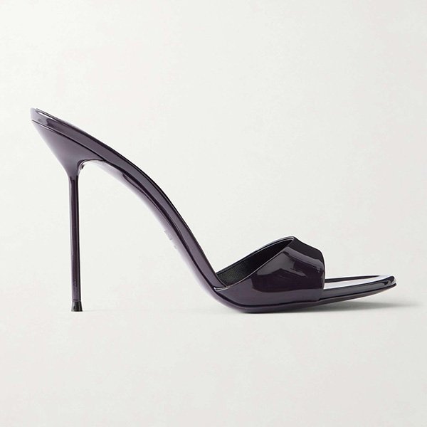 Patent Mules Paris Texas Lidia 105 violet patent-leather side profile stiletto