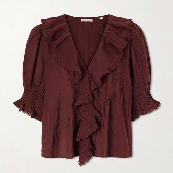 Ruffled Blouse - Henri Organic Cotton | DÔEN