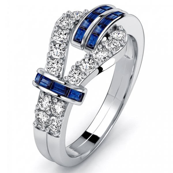 Sapphire Ring - Infinity Blue White | Italo