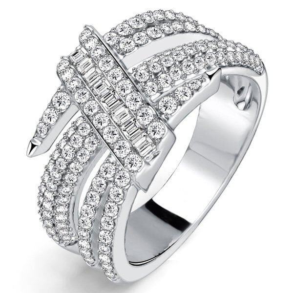 Sapphire Ring - Triple Row Pave | Italo