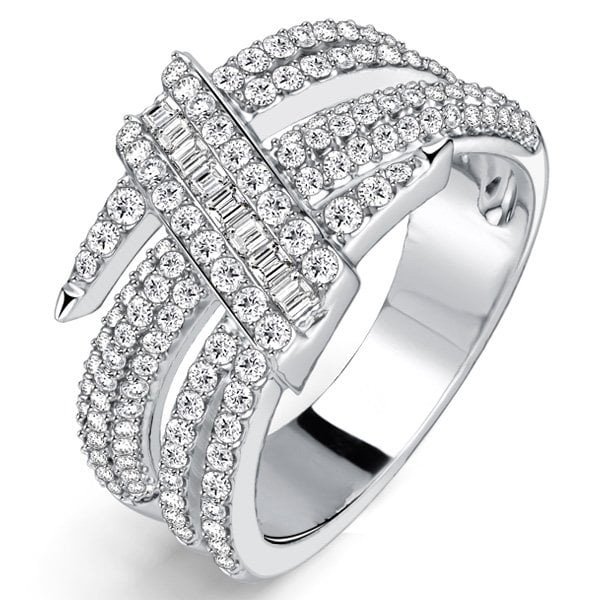 Sapphire Ring - Triple Row Pave | Italo