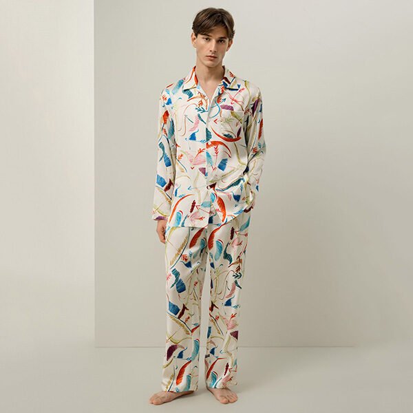 Silk Pajama Set - Sagittarius Men's | LILYSILK