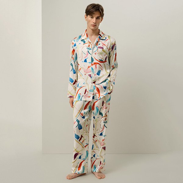 Silk Pajama Set - Sagittarius Men's | LILYSILK