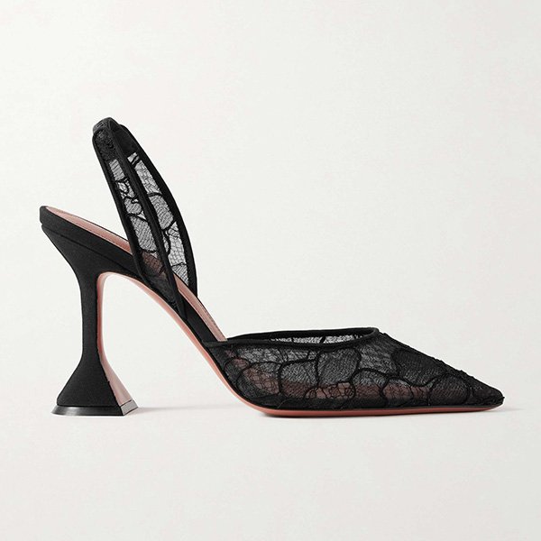 Slingback Pumps - Holli Lace Pyramid
