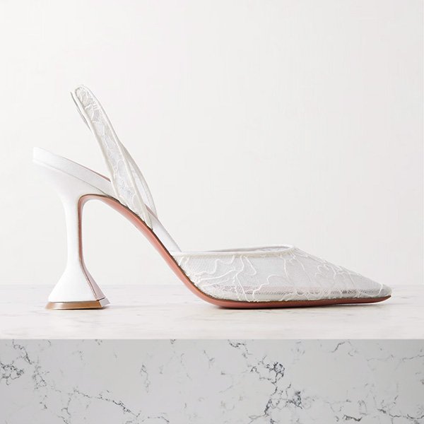 Slingback Pumps - Holli Lace Pyramid