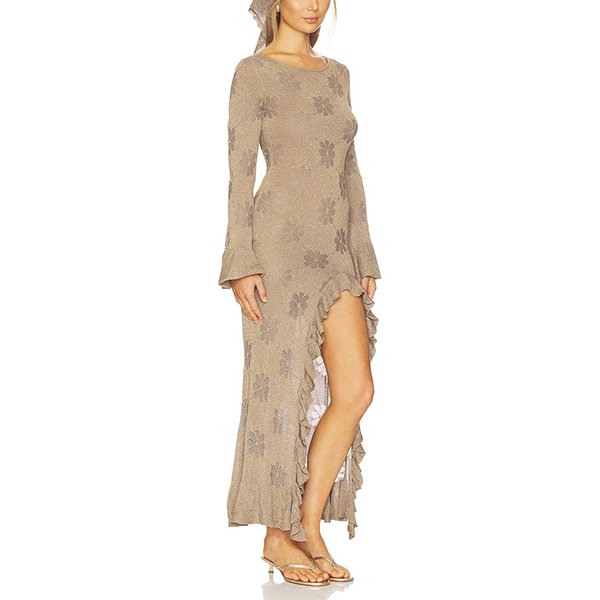 Split Dress - Rafaella Metallic Cedar | ASTA RESORT