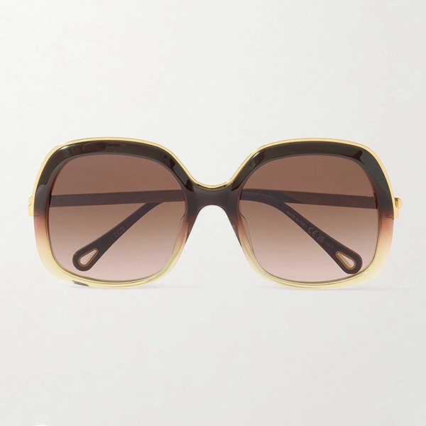Square Sunglasses - Aly Acetate Gold | Chloé