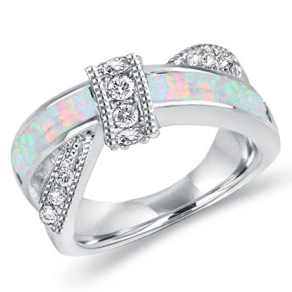 Wedding Band - Opal Infinity Knot | Italo