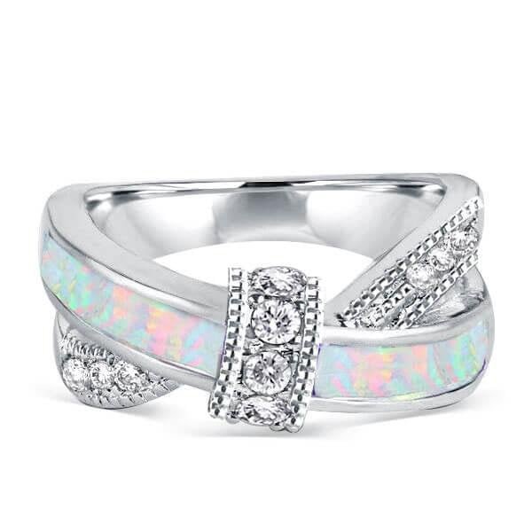 Wedding Band - Opal Infinity Knot | Italo