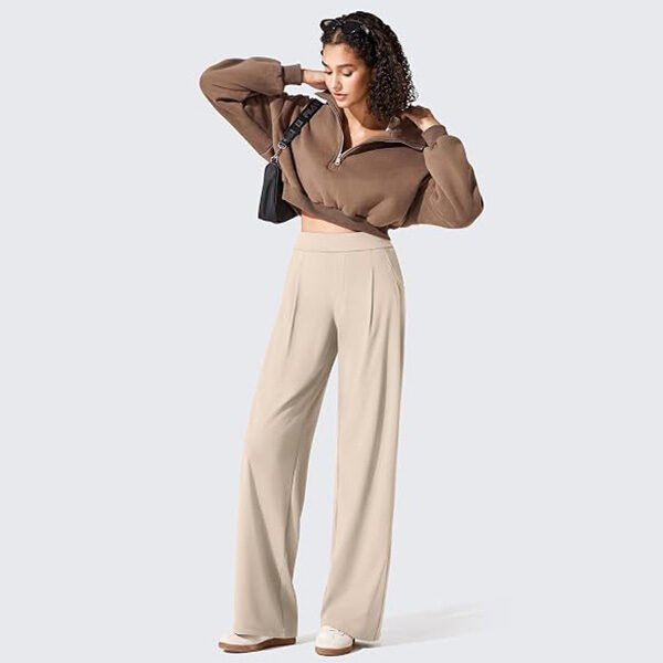 Wide Leg Pants - ShiftReady Pleated | G4Free