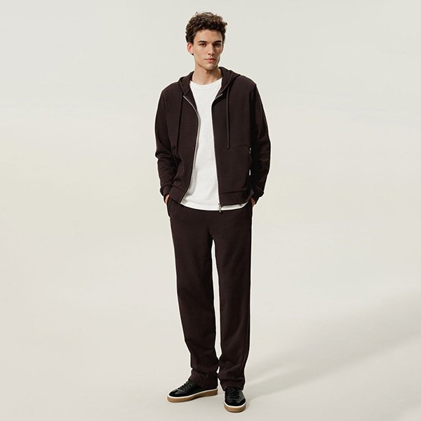 Zip Up Hoodie - Silkerry Espresso | LILYSILK
