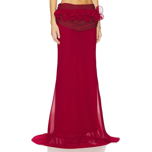 Aniye Records Tecla Skirt | Cardinal Georgette