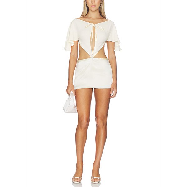BUCI Mina Dress | Ivory Crepe Silk