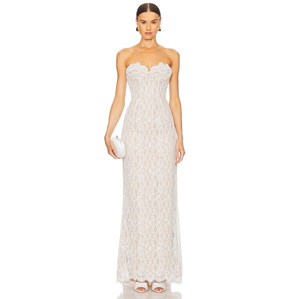 Bronx Banco Kiera Gown | White Lace