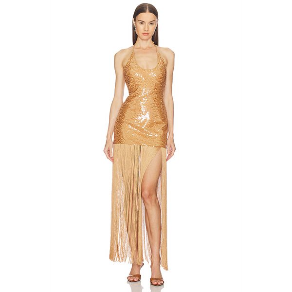 Camila Coelho Ankira Dress | Bronze Sequin
