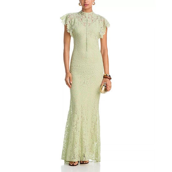 De La Vali Laia Maxi | Mint Green Lace