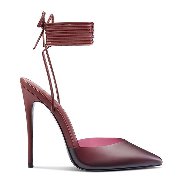 FEMME LA Luisa Pump | Smoked Cherry Lace Up