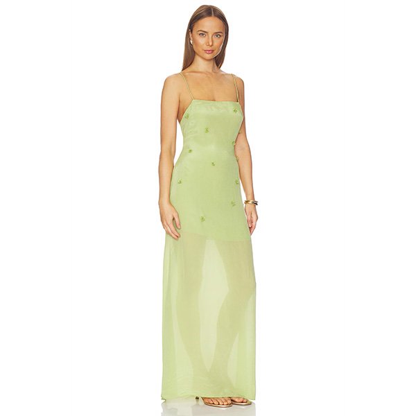 L'Academie Brynn Gown | Pale Green Beaded