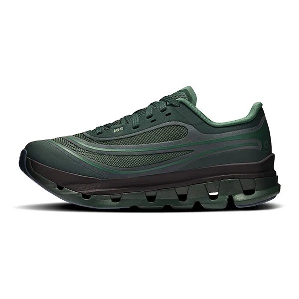 Cloudflow obsidian evergreen performance shoes side view with Speedboard technology