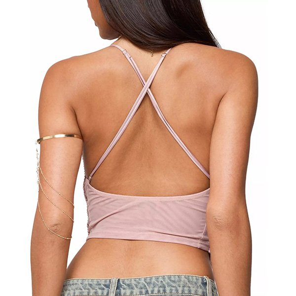Fringed Top - Elenie Cowl Neck | Edikted
