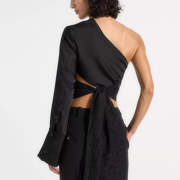 Lace Wrap Top - Coralie One Sleeve | Manière De Voir