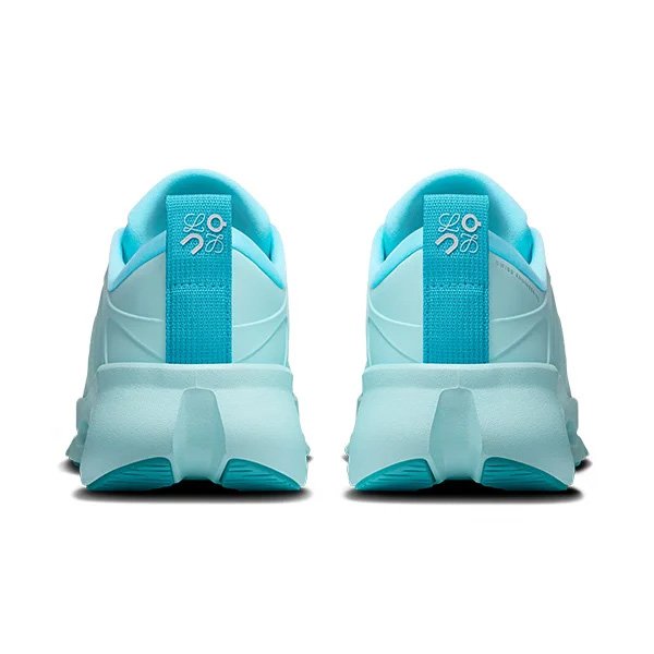 LOEWE Sneakers Cloudsolo Turquoise rear view with woven On-logo heel tab and tonal design