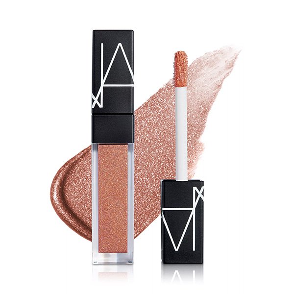 Metallic Eyeshadow NARS Sparkling Seduction Bad Influence peach copper tube and swatch