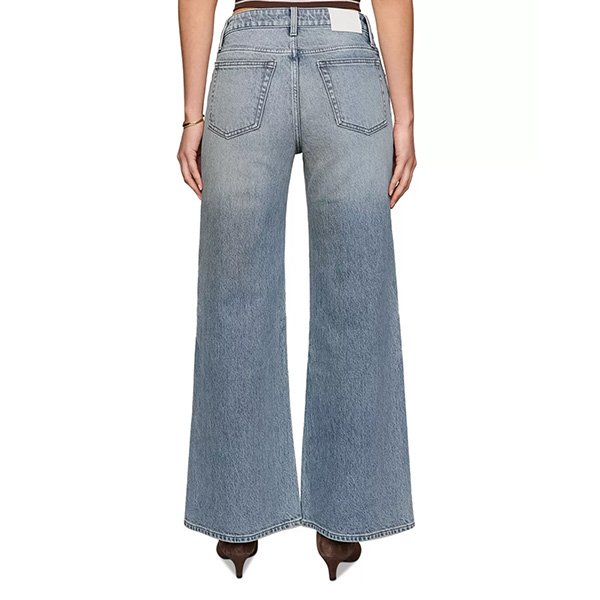 Mid Rise Jeans Z Supply Stunner Downtown back view with patch pockets and vintage fade