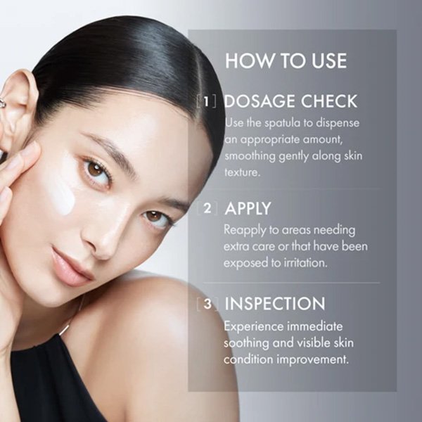 PDRN Cream AP BEAUTY application steps dosage apply inspect demonstrated on model